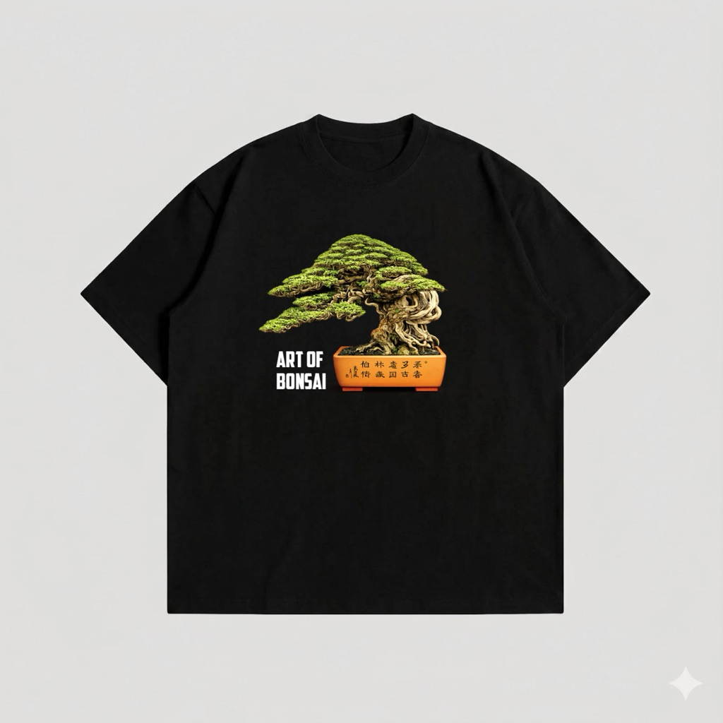 T-shirt kaos bonsai Art of Bonsai Bahan Cotton Combed 24s Adem nyaman Pria Wanita