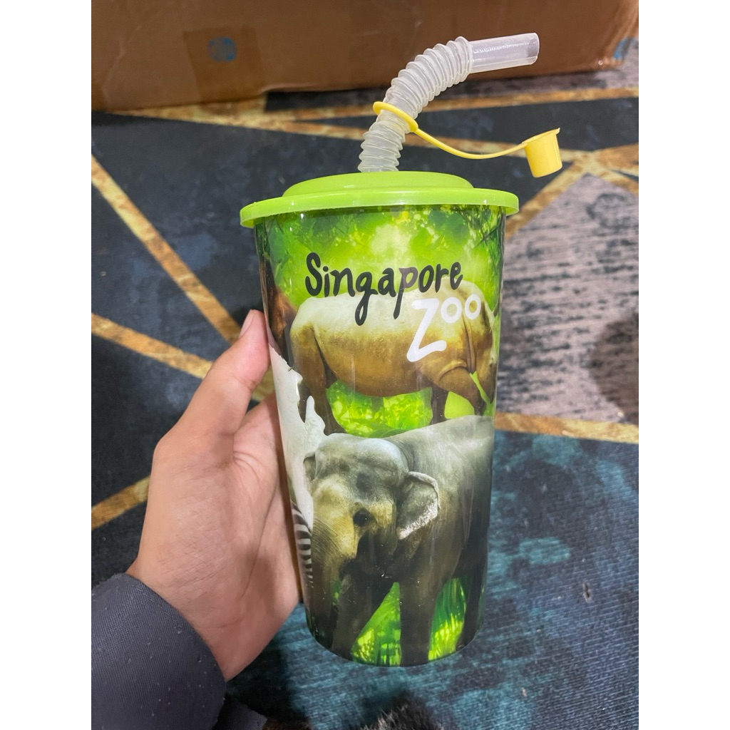 PL KB04 Botol Minum Singapore Zoo Anak Hijau 470ml. BU