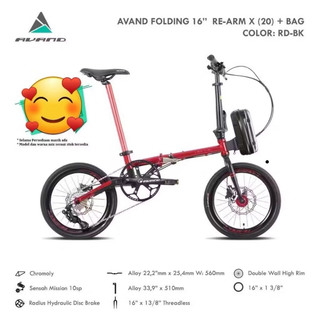 Sepeda Lipat Avand 16" Re-Arm X