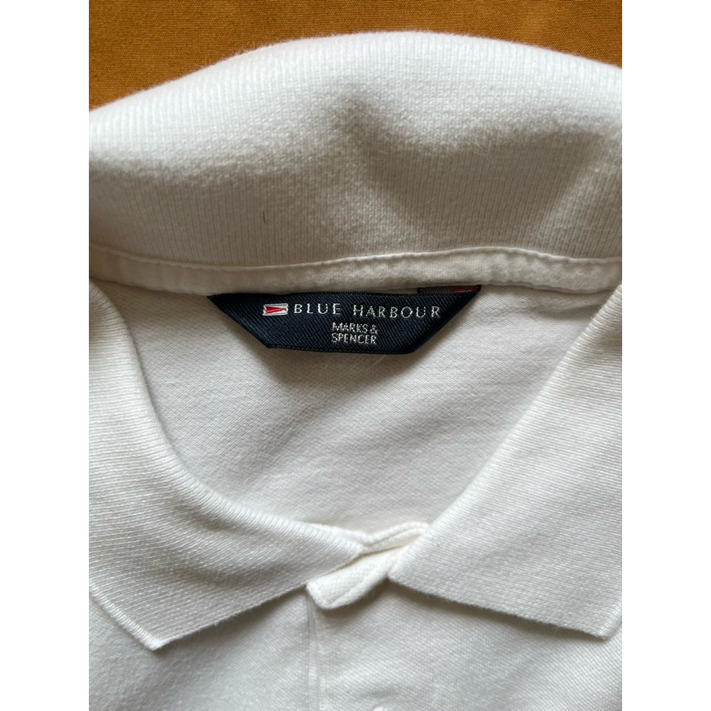 Blue Harbour Mark & Spencer White Polo