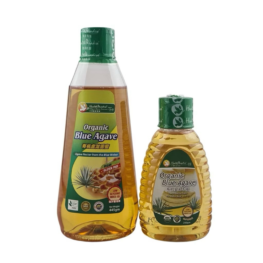 Health Paradise Organic Blue Agave Syrup 445g / 200g Sugar Replacement Low GI