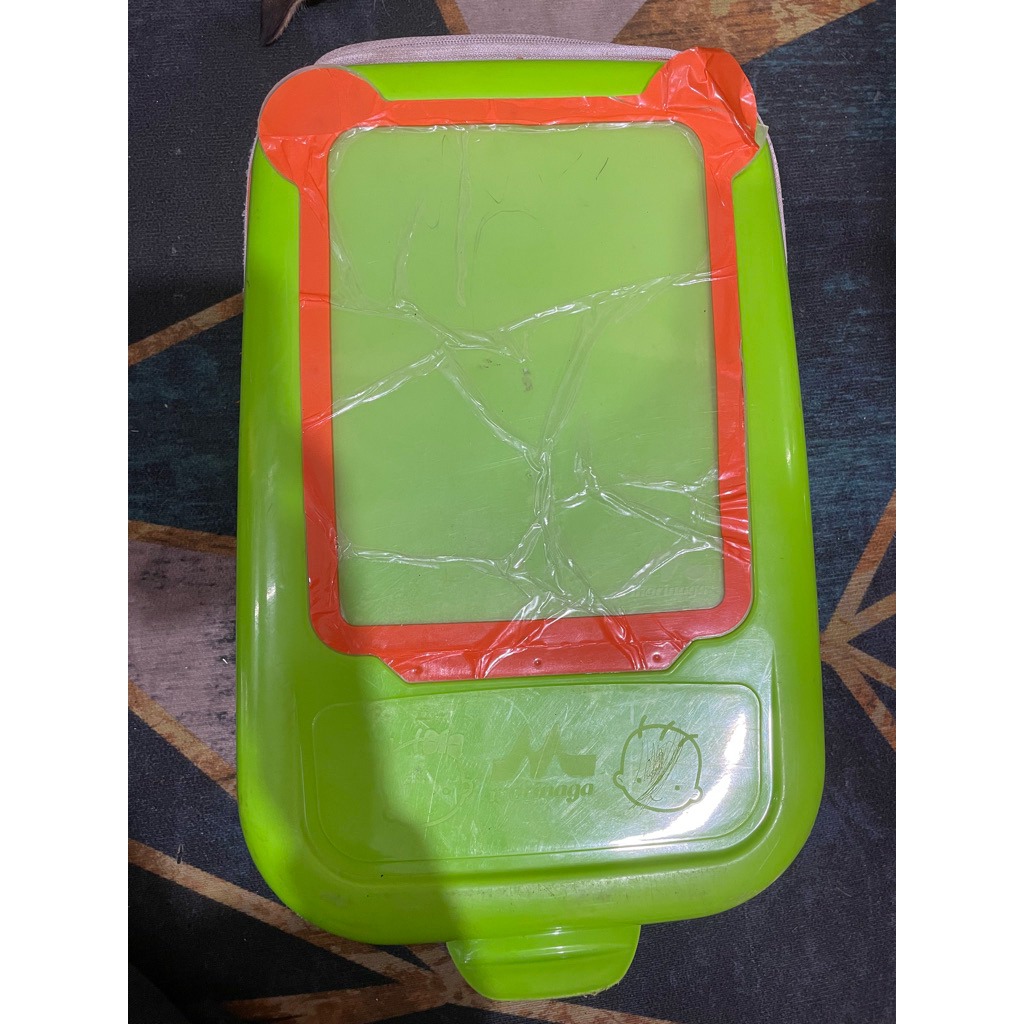 PL Tas Koper Morinaga Anak Hijau Uk 25x10x40cm(kuping sebelah kanan patah). BU