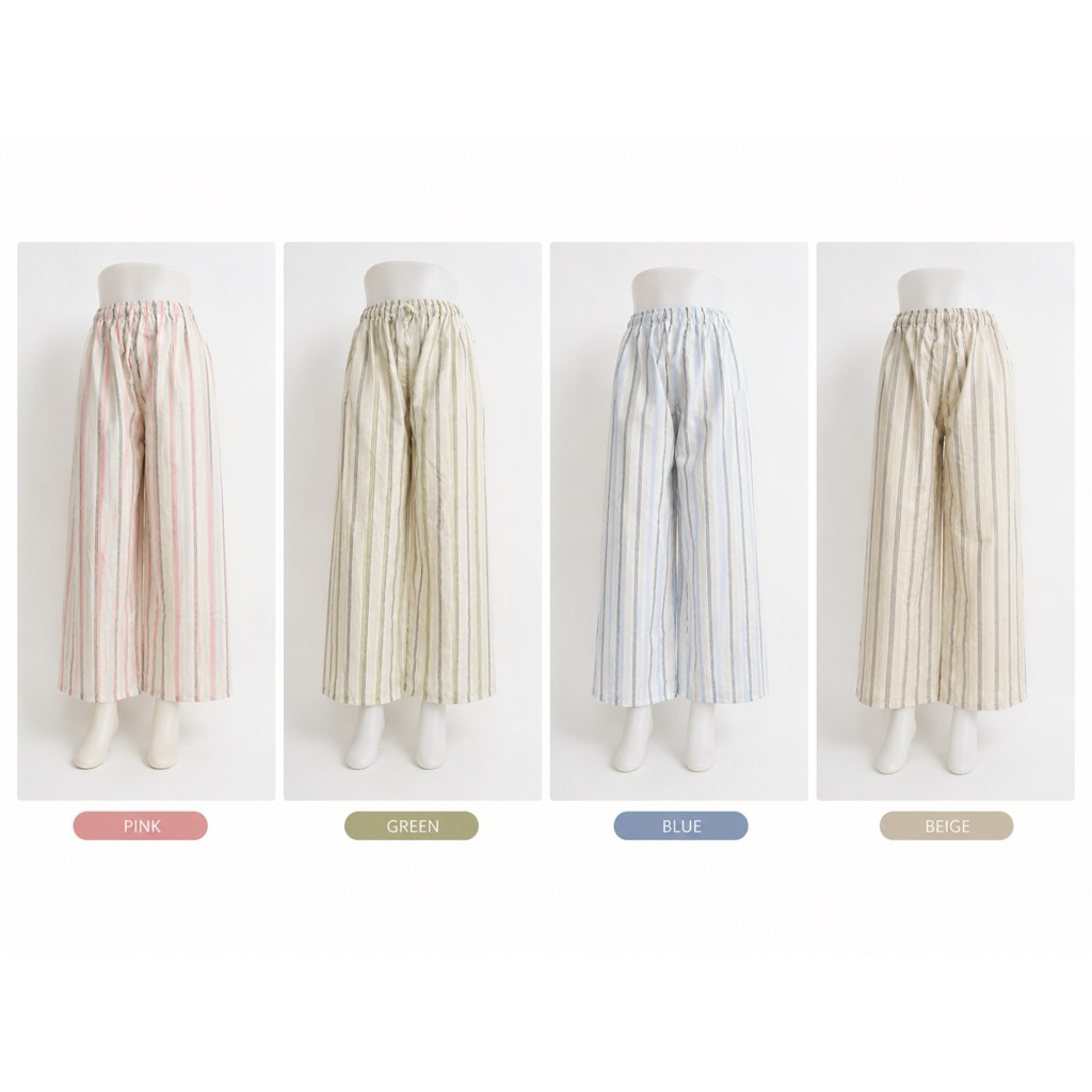 Celana Kulot Stripe Salur Cantik Jumbo Standart