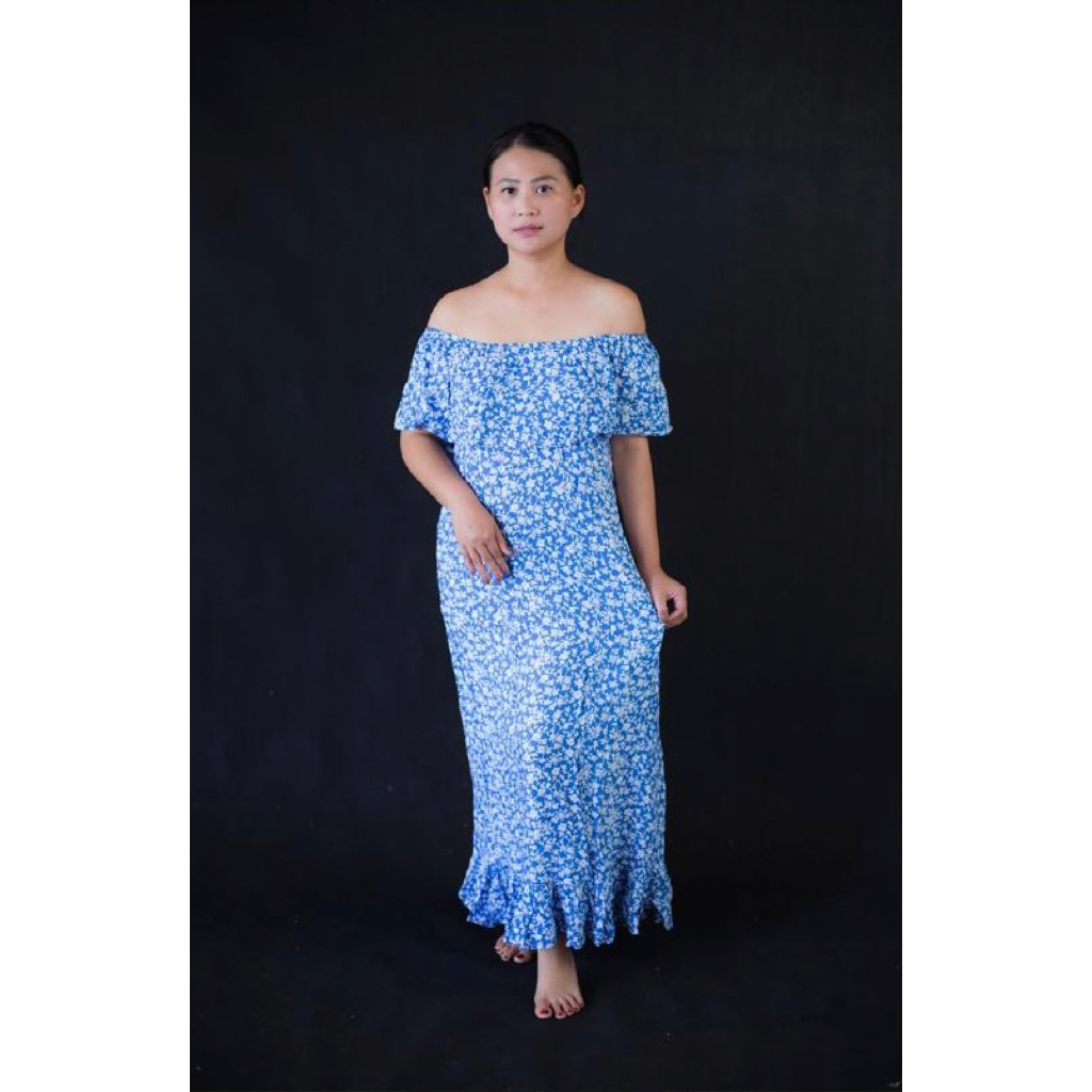 Sabrina Dress motif Bunga kecil kecil