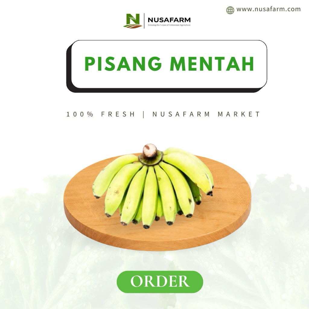 NUSAMART - Pisang Mentah Segar Pilihan Bahan Baku Keripik Pisang Goreng | 1 Sisir