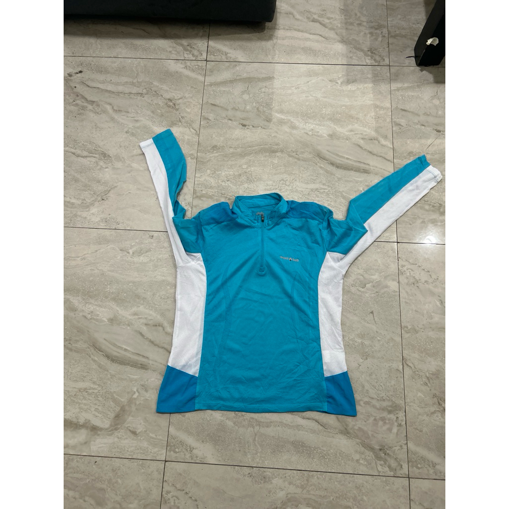 Baselayer montbell biru putih