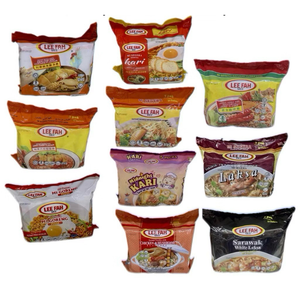 Instant Lee Fah Mee Kari / Jawa curry / Vegetarian kari / Midnight Kari / Mi goreng / Chicken & Mush