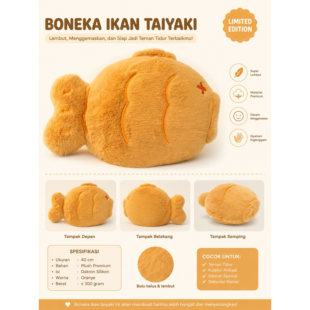 Boneka Ikan Taiyaki