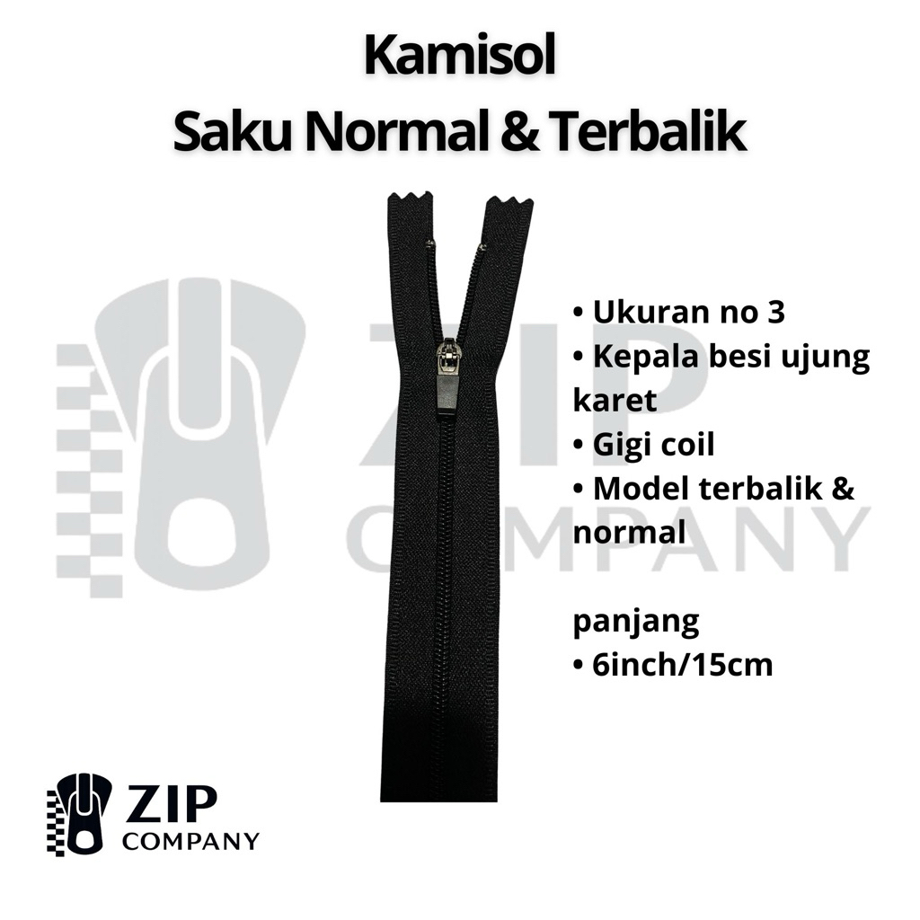 Resleting Saku Coil No.3 / Resleting Kamisol Saku Auto Lock 6Inch