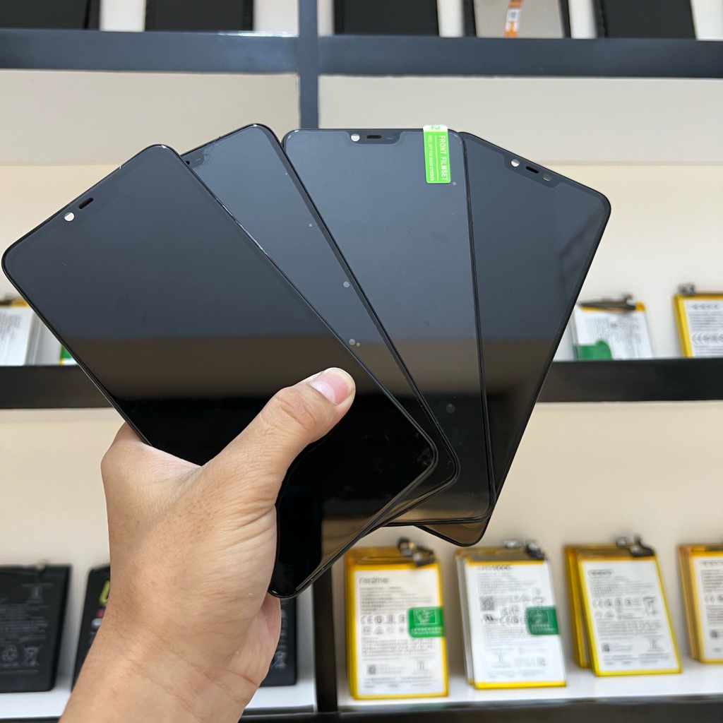 LCD TOUCHSCREEN  OG SUPER OPPO A3S / A5 / REALME 2/C1 ORI OG SUPER  HITAM FULLSET ORIGINAL COPOTAN