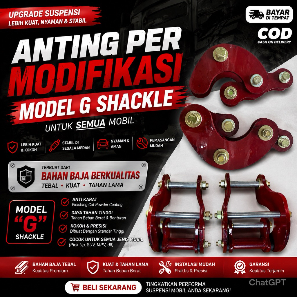 Anting Per Modifikasi Model G Shackle Untuk Semua Mobil