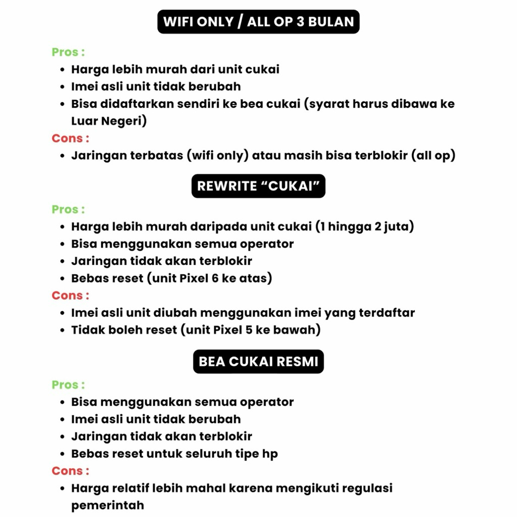 PENJELASAN IMEI REWRITE DAN BECUK