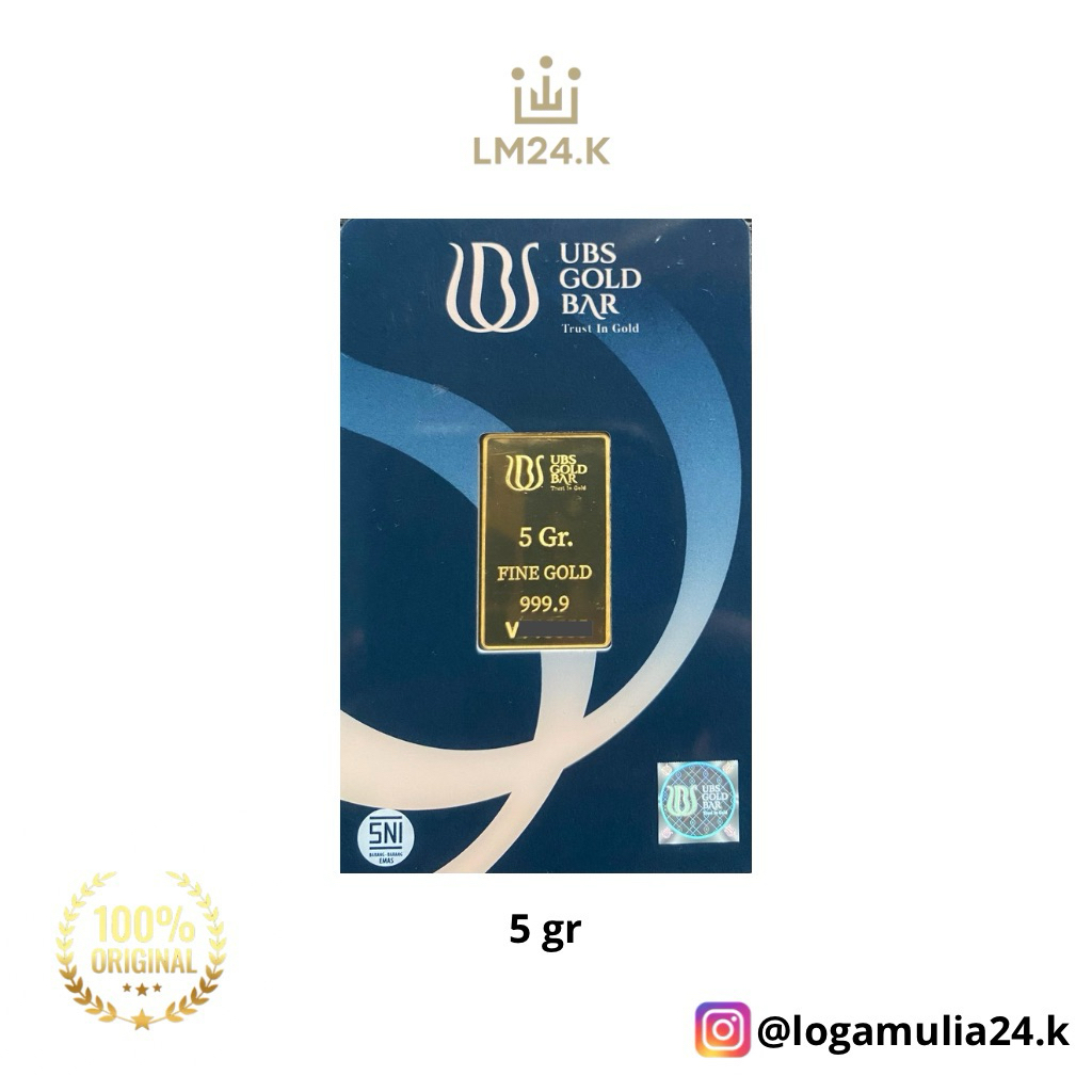 Emas UBS 5 Gram Logam Mulia (Asuransi pengiriman)