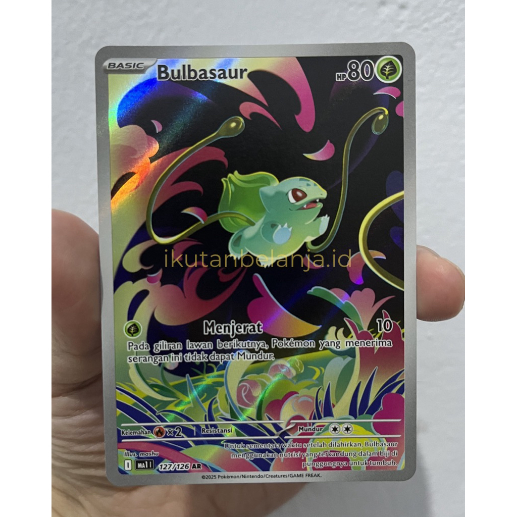 Kartu Pokemon Bulbasaur 127/126 AR ID