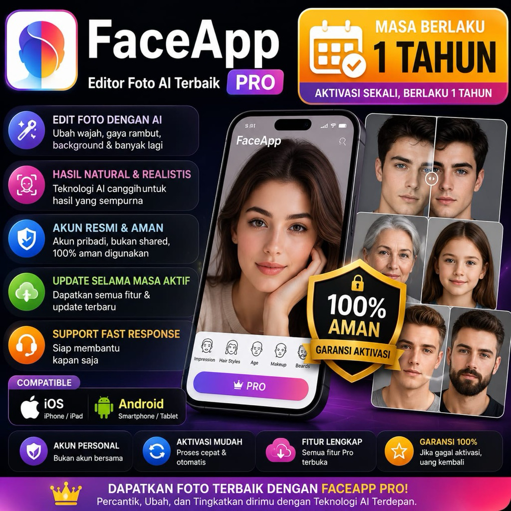 Face App Pro Premium untuk iOS &  Android