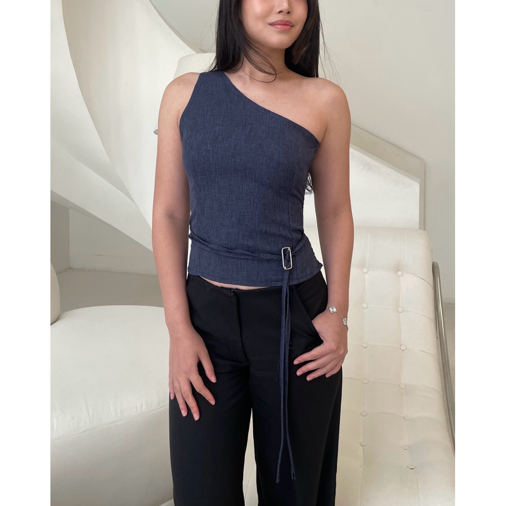 [oddsthelabel] Ivy One Shoulder Top | Atasan Wanita One Shoulder Top
