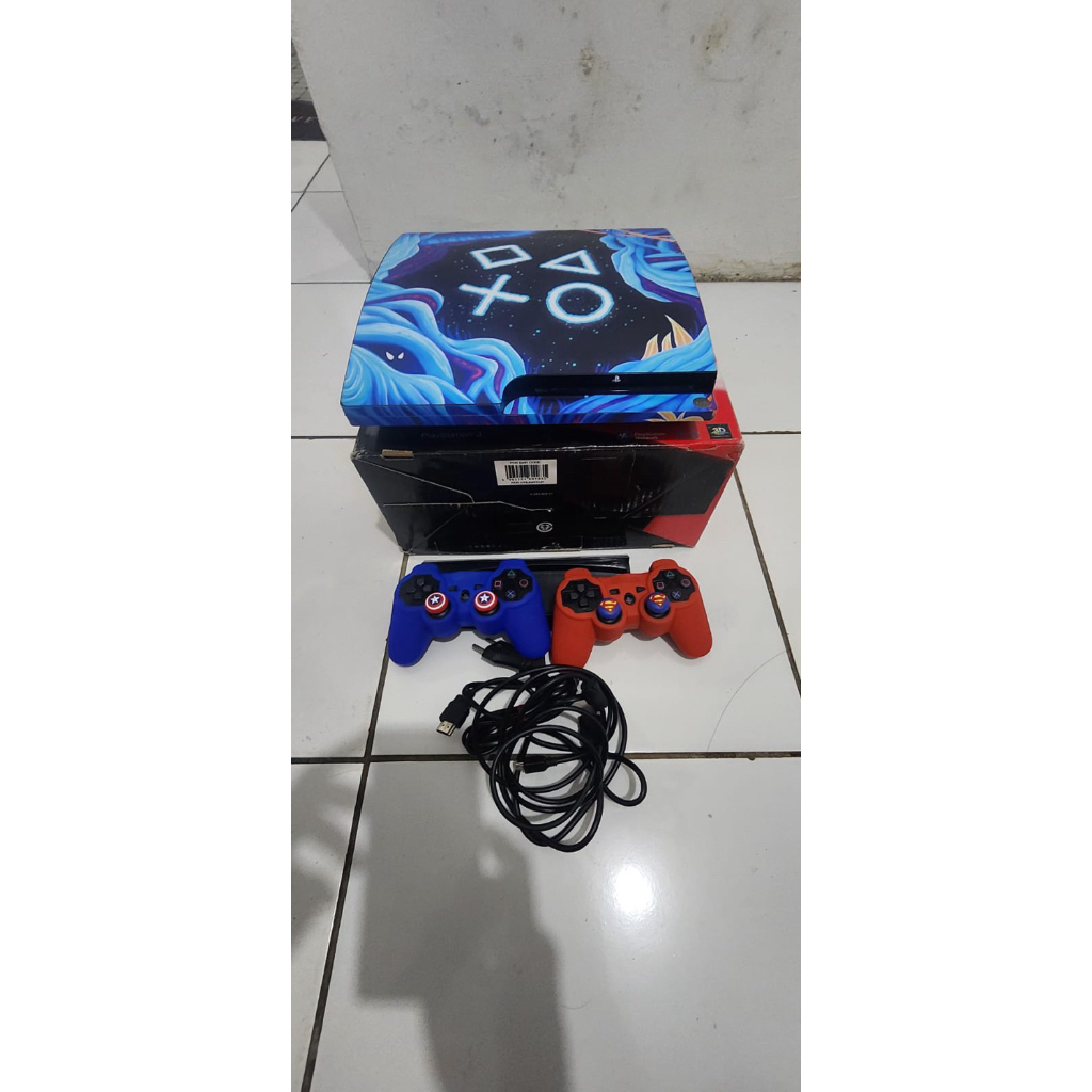 PS3 Slim (PS3 Slim Second Lengkap 2 Stick Bekas Berkualitas - Pemakaian Pribadi⁠)