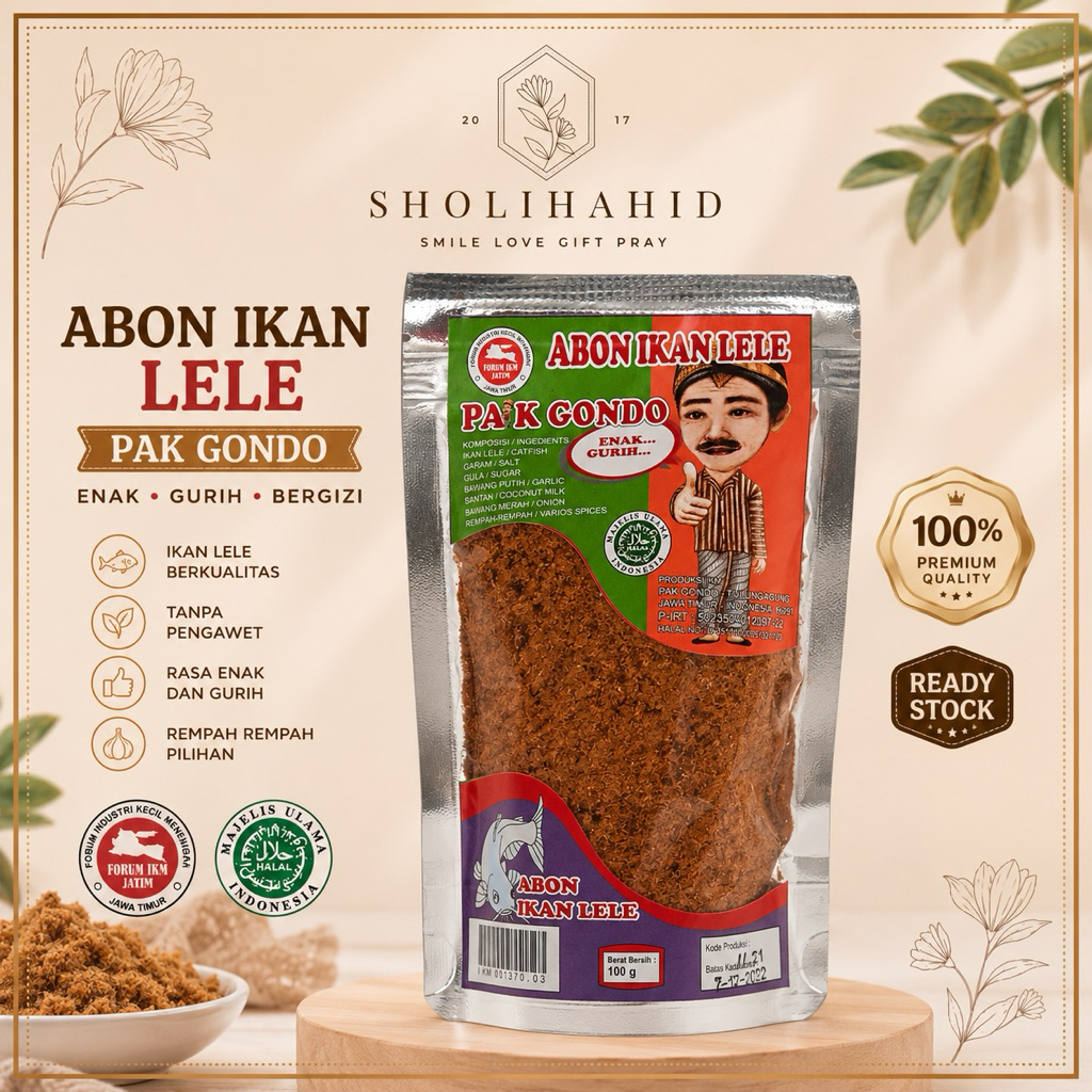 SHOLIHAHID Abon Lele Pak Gondo 1Kg