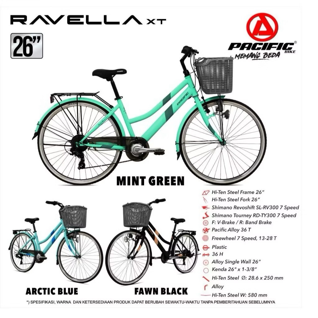 Sepeda Mini Dewasa keranjang Pacific Ravella xt 26 inch