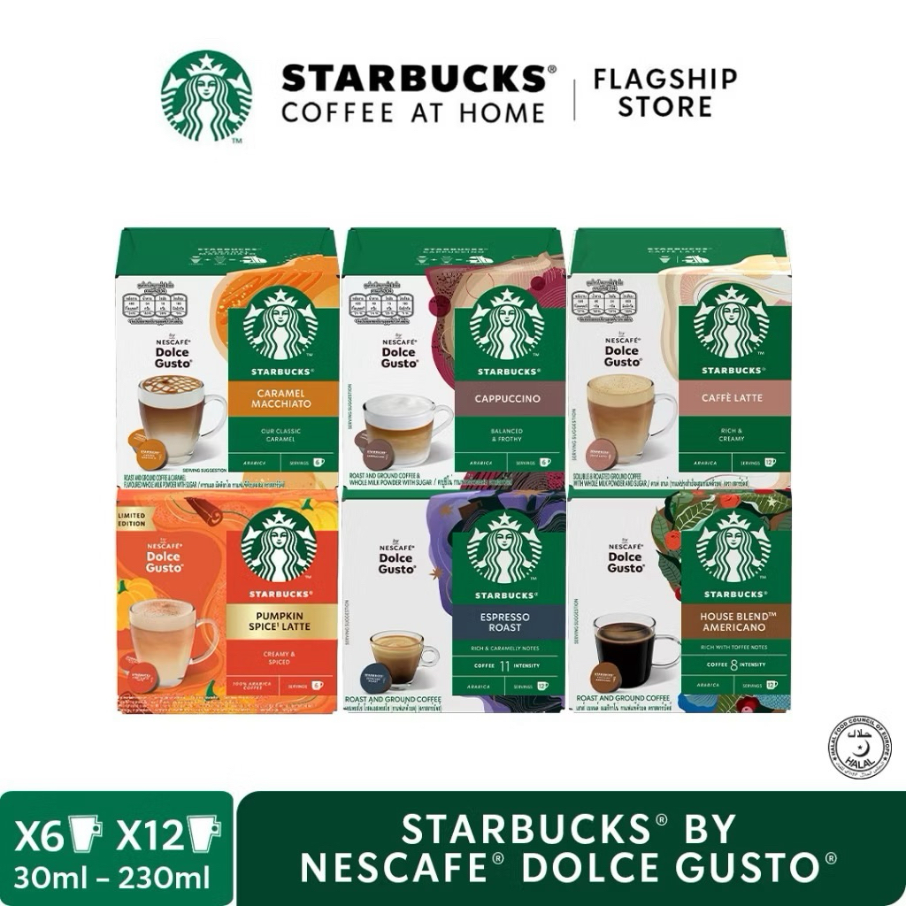 STARBUCKS® by NESCAFÉ® Dolce Gusto® Americano / Caffe latte / Espresso roast / Caramel Macchiato Cof