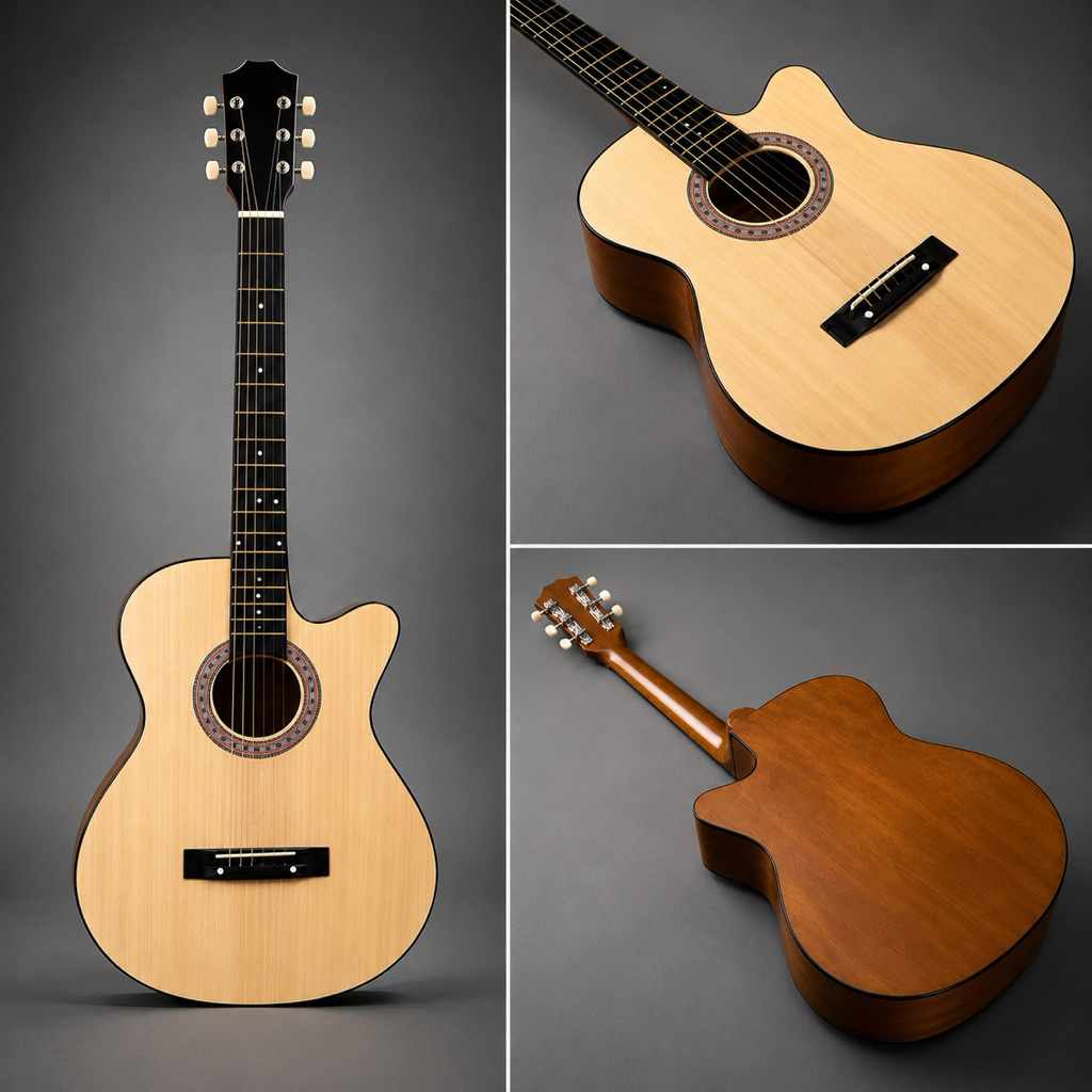 Gitar Akustik Yamaha FG-225 Natural - Tanam Besi, Fret Baja, Senar Castle