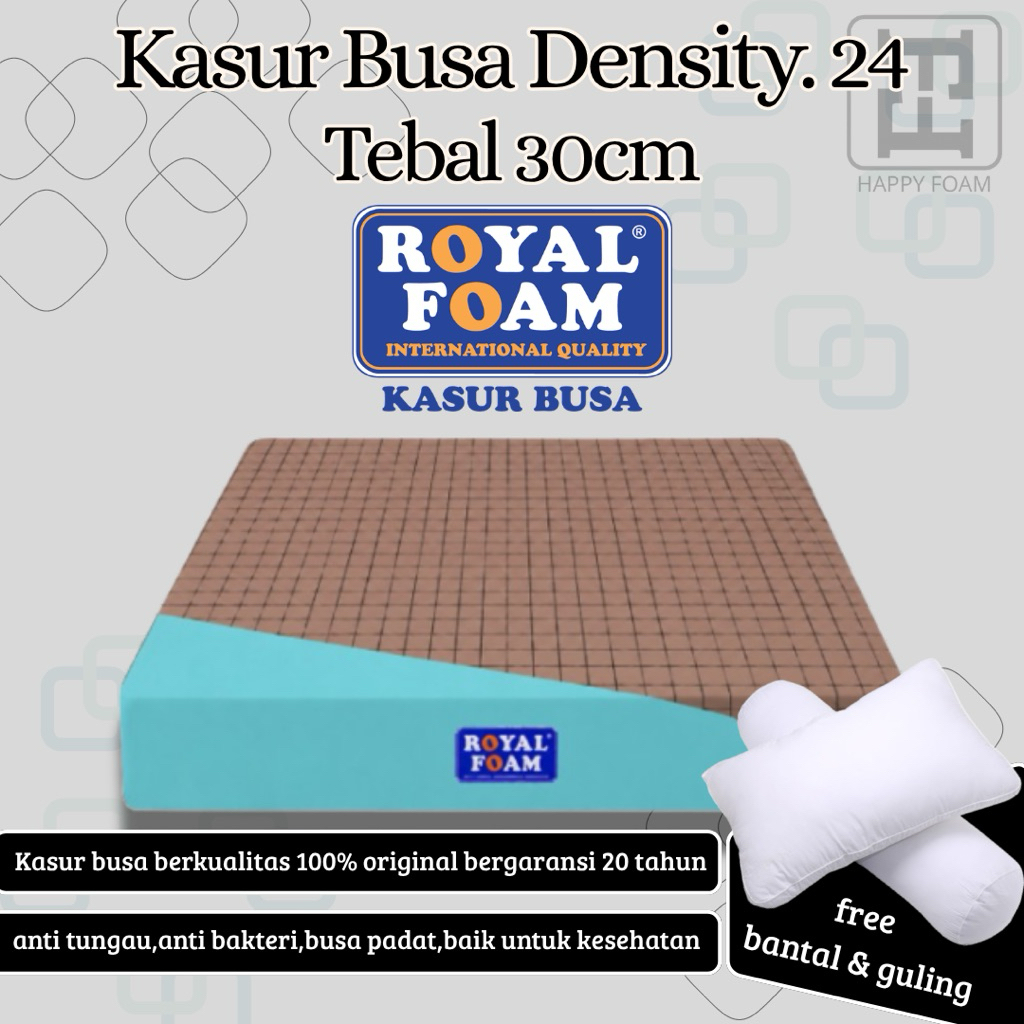 kasur busa royal foam density 24 tebal 30cm garansi 20tahun
