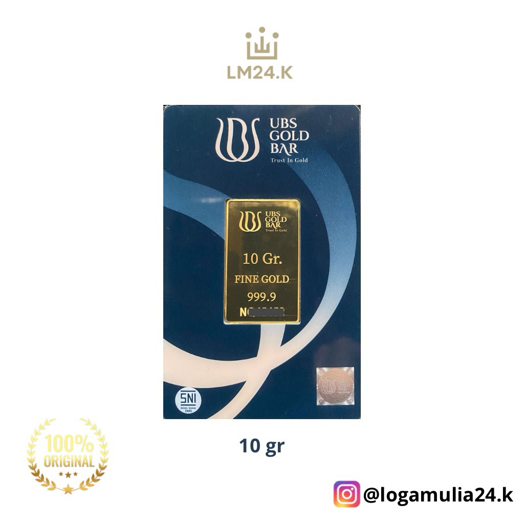 Emas UBS 10 Gram Logam Mulia (Asuransi pengiriman)