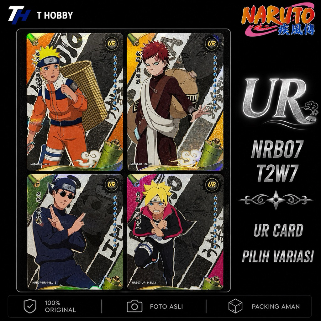 Naruto Kayou T2W7 NRB07 UR Card Original China Version Holo Satuan
