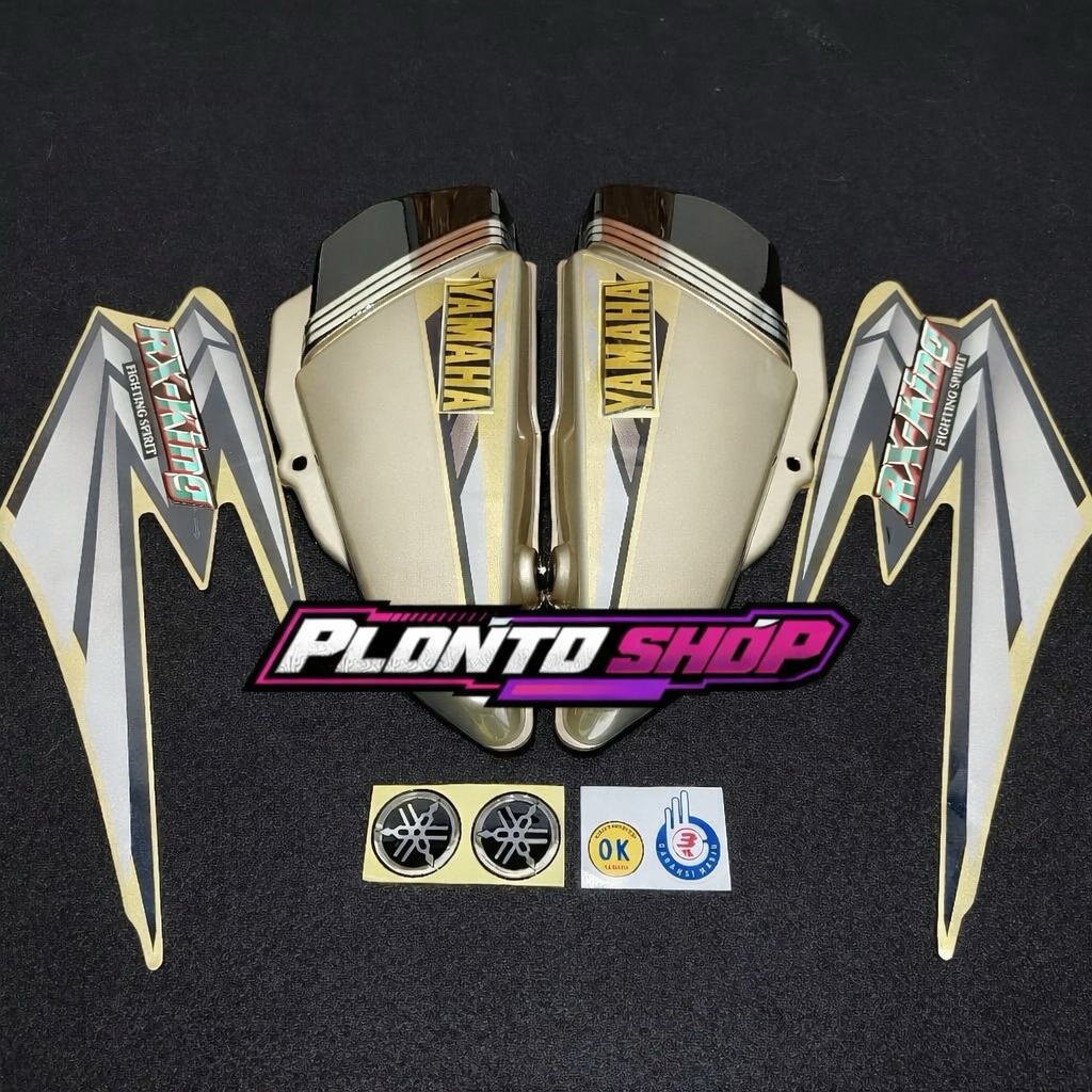 box aki rx king set striping emblem warna gold tahun 2002 sticker set box aki rx king 2002 gold