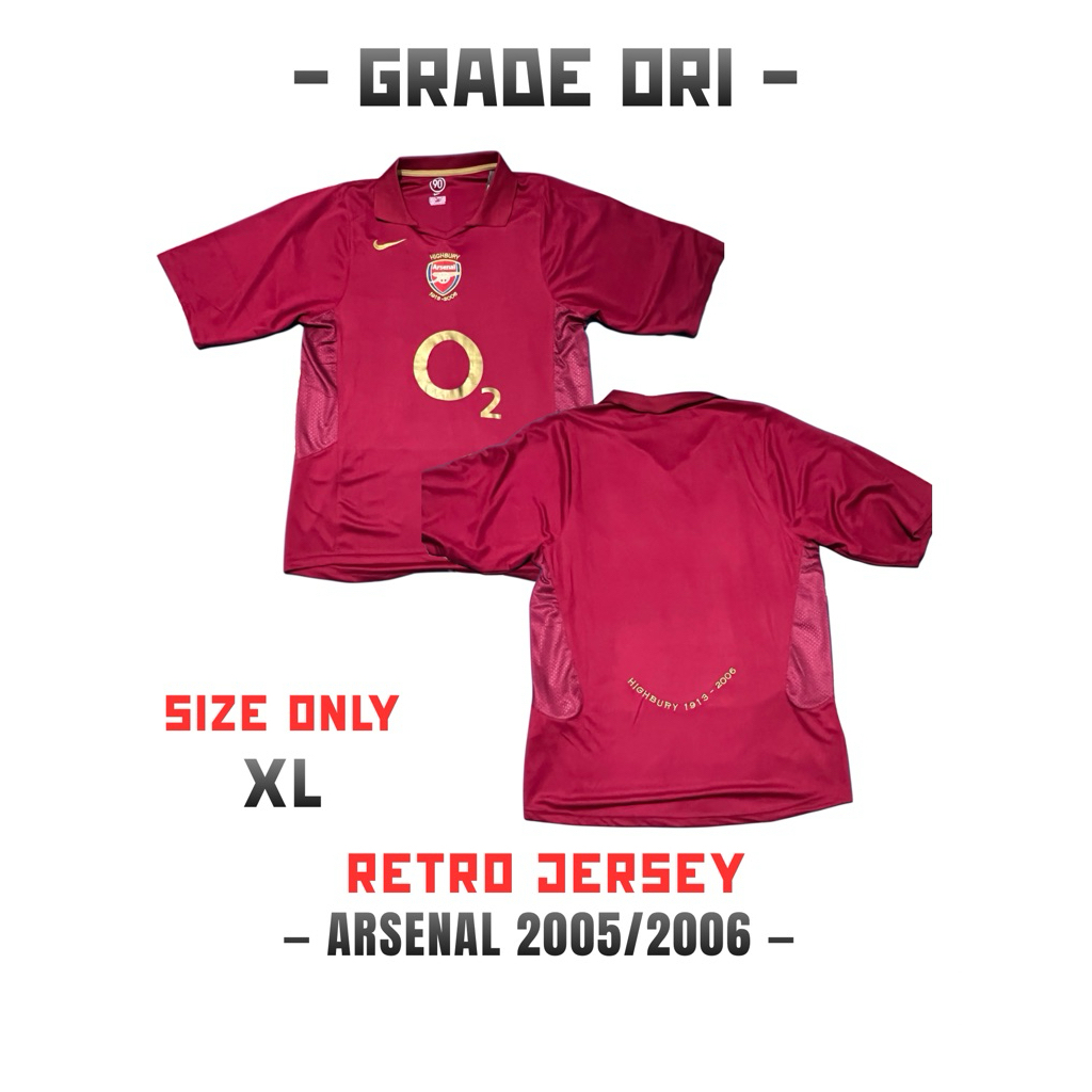 RETRO JERSEY ARSENAL HOME O2 2005/2006