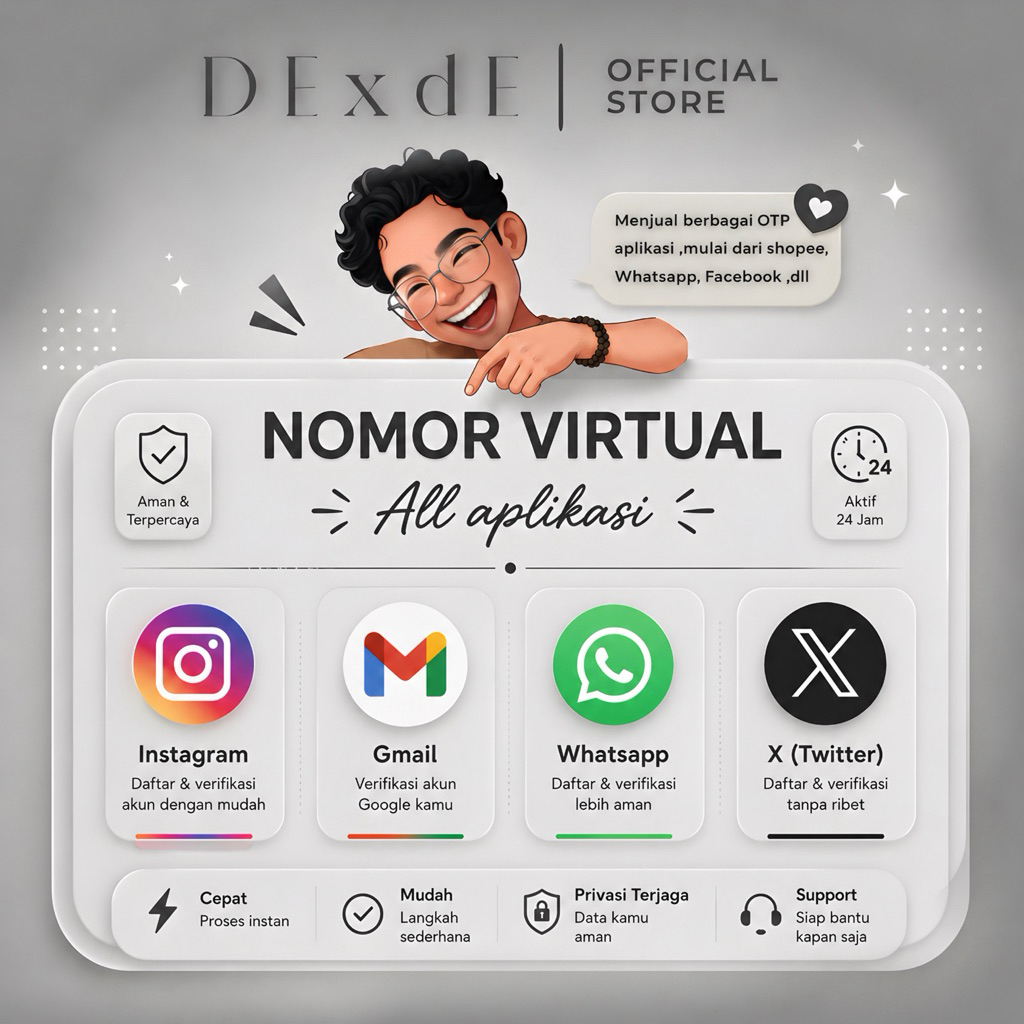 NOMOR VIRTUAL | Nomor WhatsApp Fresh | Nomor Virtual Semua Aplikasi