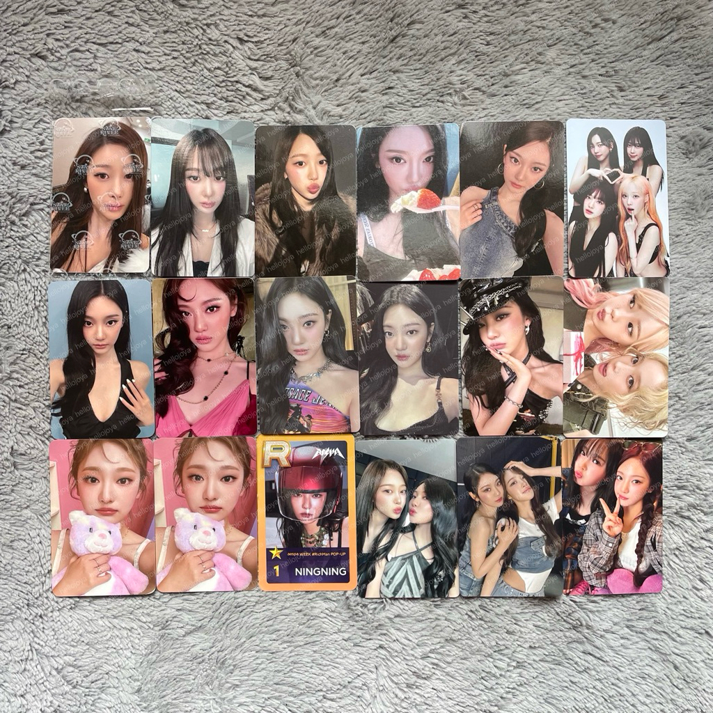 [ready stock] official photocard aespa karina giselle winter ningning dirty work rich man armageddon