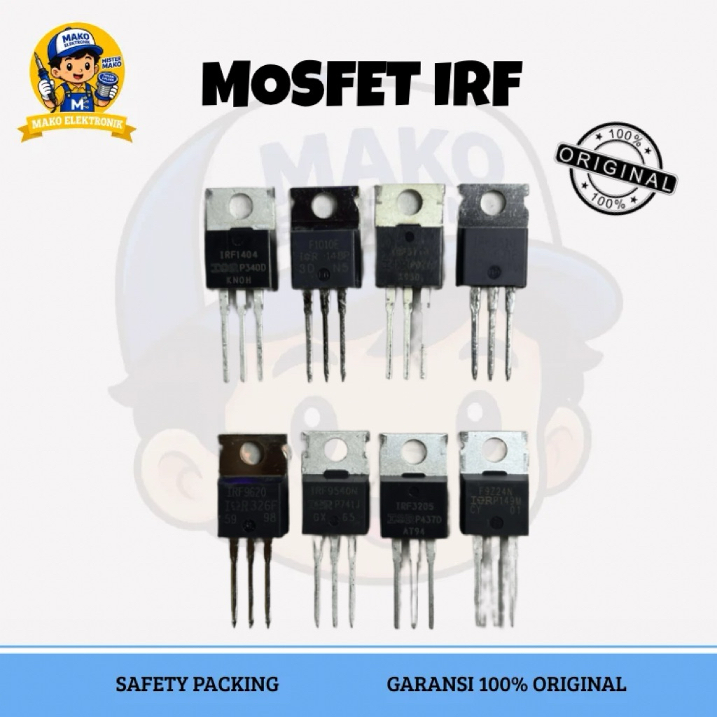 IC TRANSISTOR IRF 1404 / 1010 / 3205 / 3710 / 9540 / 9224 / 9610 / 9620 ASLI ORIGINAL IRF1404 IRF101