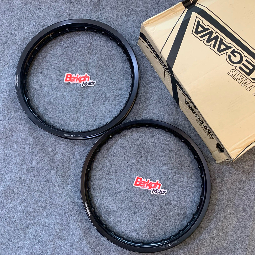 Velg Takegawa Jari Jari Ring 17 140 - 160 Hitam Glossy Sepasang 1 Pasang