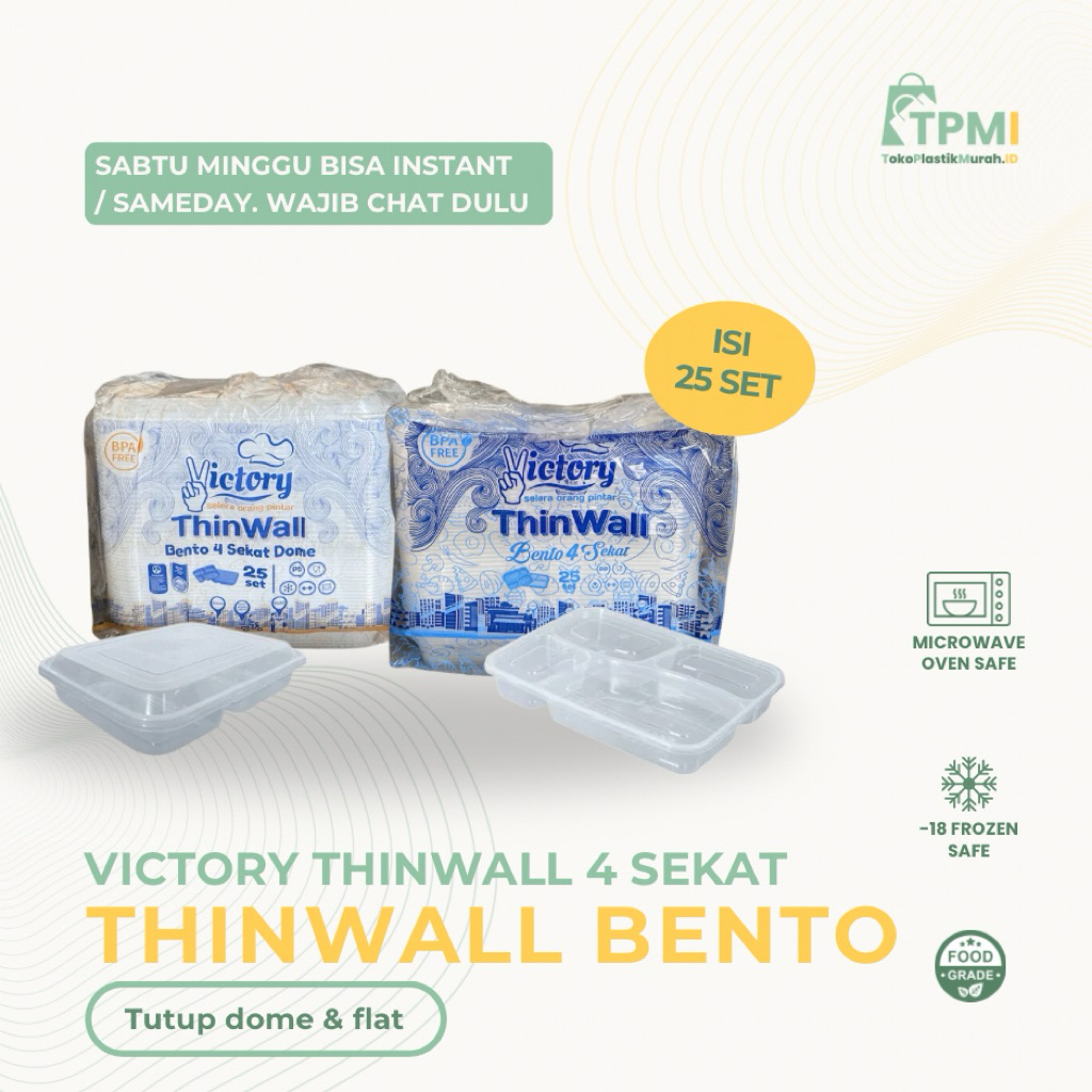 [BISA INSTANT] THINWALL VICTORY BENTO SEKAT 4 | THINWALL SEKAT 4 | THINWALL VICTORY | THINWALL BENTO