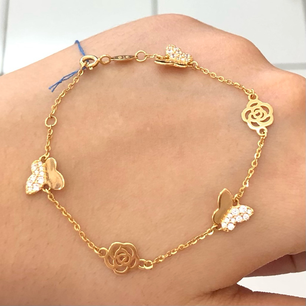 SUL- GELANG KUPU BUNGA UBS 2.37GR KADAR 375 8K PANJANG 15/17CM