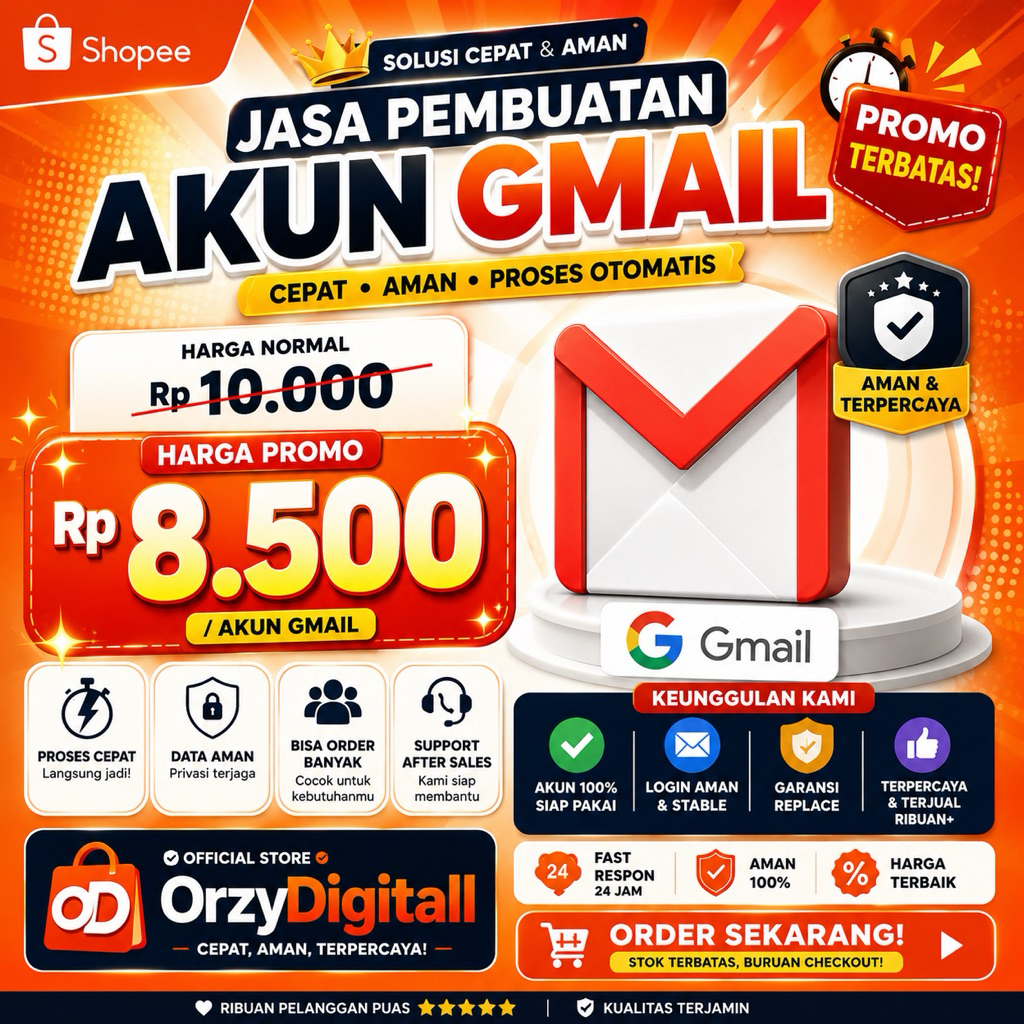AKUN GMAIL FRESH DOMAIN @GMAIL.COM