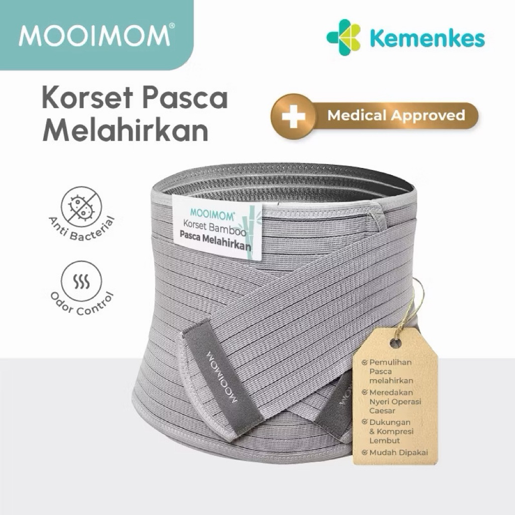 MOOIMOM KORSET NANO BAMBOO MEDIS / POSTPARTUM | KORSET PASCA LAHIRAN MELAHIRKAN CAESAR NORMAL / FAR 