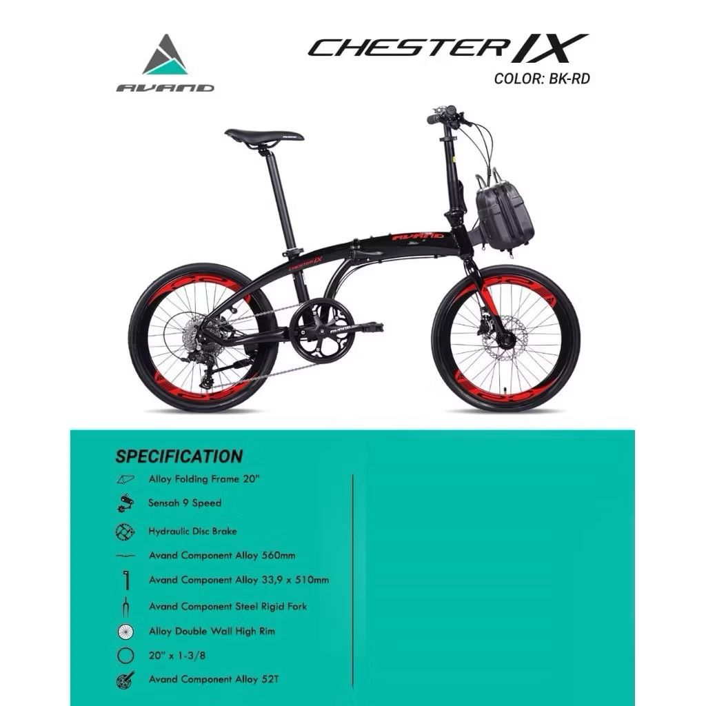Sepeda Lipat Avand Chester IX 9 20 inch by United