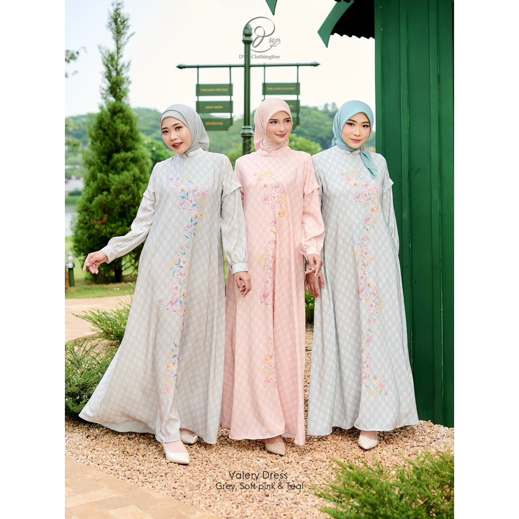 DYN Clothingline Valery Dress by DYN | Gamis kondangan | Gamis terbaru premium | Gamis premium silk 