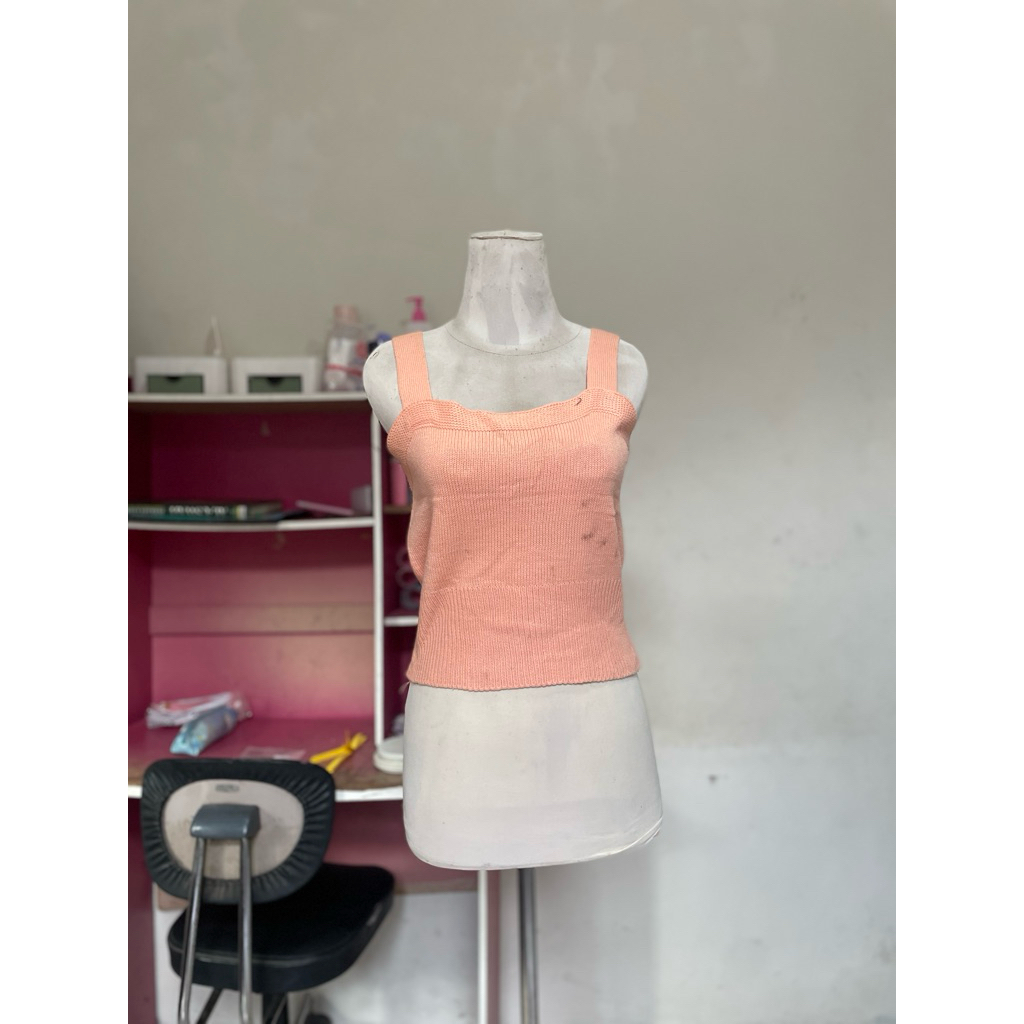 tanktop wanita, tanktop rajut, tanktop lucu