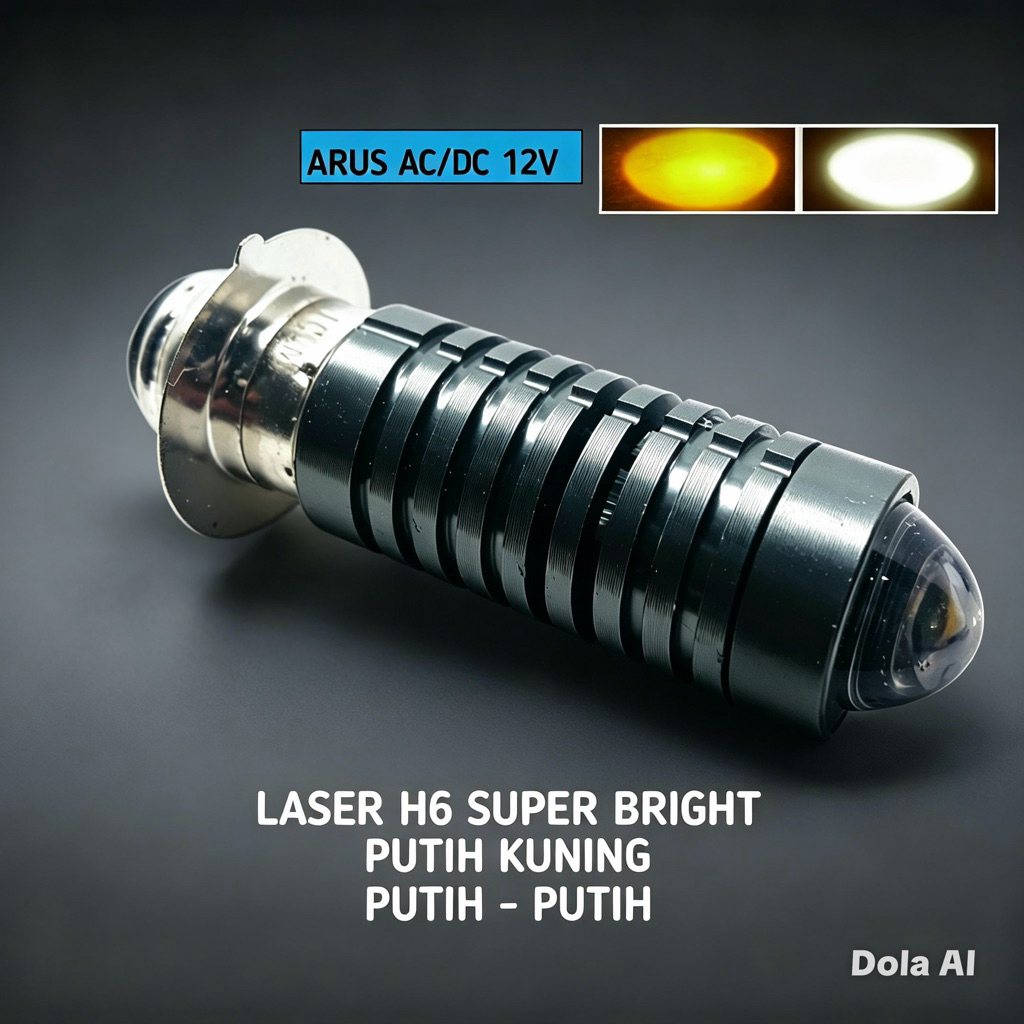 LASER GUN LED Headlamp Motor Bebek Matic D2 H6-P15D-25 DC9-60V/12W