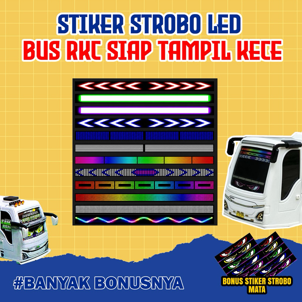 Stiker Strobo Miniatur Bus RKC / Stiker Strobo RKC