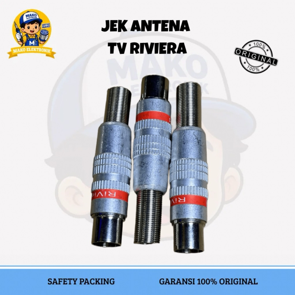 JEK JACK ANTENA TV RIVIERA ALUMINIUM MALE LAKI KUALITAS BAIK