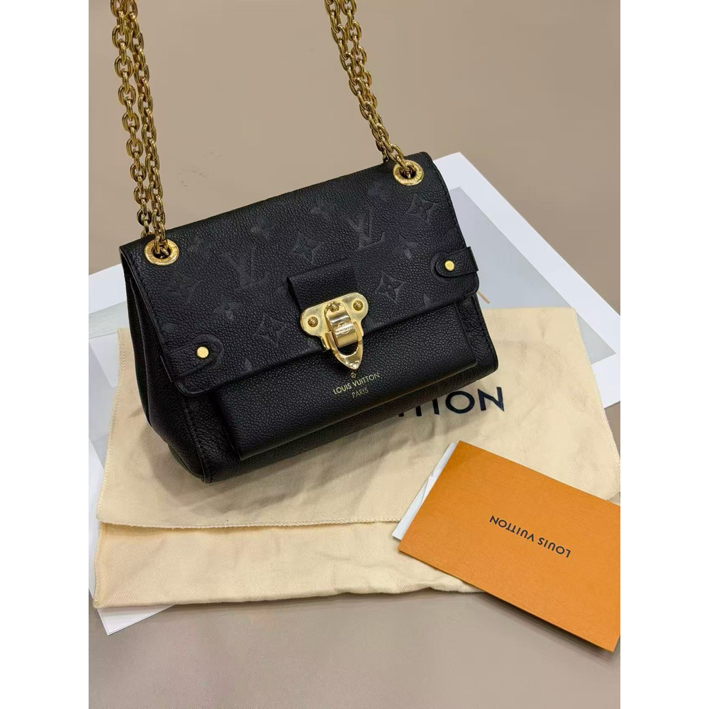 Louis Vuitton Vavin BB Chain Bag | Black Monogram Empreinte Leather | Excellent Condition | Dust Bag