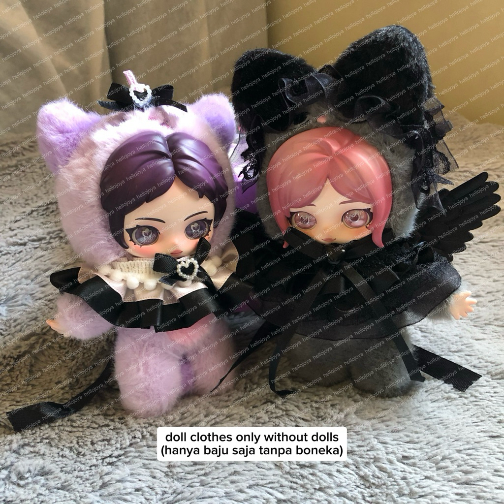[ready stock] doll clothes accessories aespa fluffy club giselle ningning wings cute lace