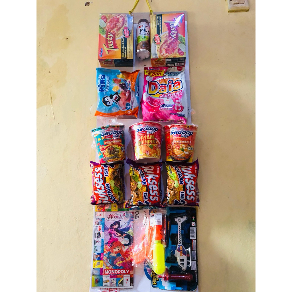Lotre Mainan gosokan bom berhadiah 14 pcs + 200 gosokan