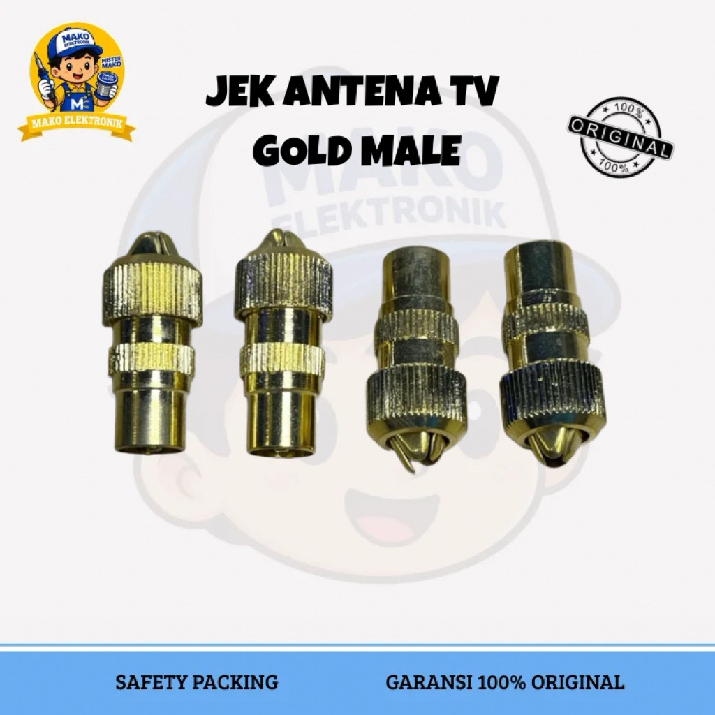 JEK JACK ANTENA TV GOLD MALE LAKI KUALITAS BAIK