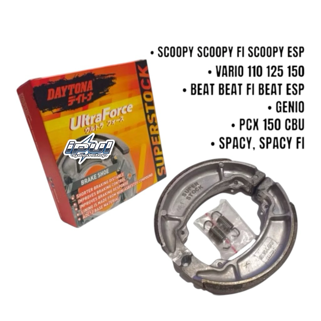 Kampas Rem Belakang Tromol Honda Beat Karbu FI esP Vario 110 125 150 160 CBS Scoopy Karbu Spacy Scoo