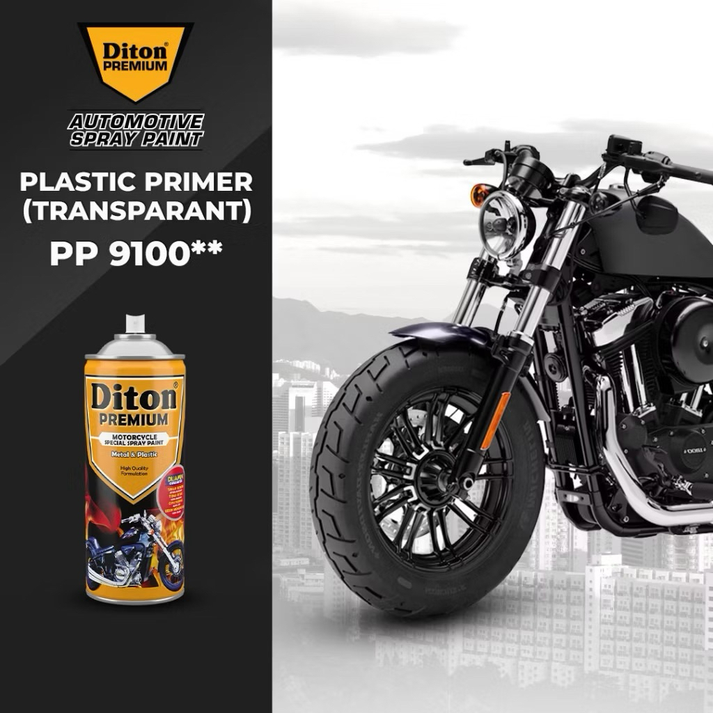 DITON PREMIUM - PP PLASTIK / PLASTIC PRIMER (TRANSPARANT) EPOXY (300cc) | Cat Semprot Motor Mobil Wa